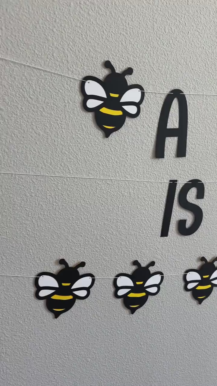 A Little Honey Is On The Way, Bee Themed Baby Shower, Baby Shower Decorations, Baby Shower Banner, Baby Shower Ideas