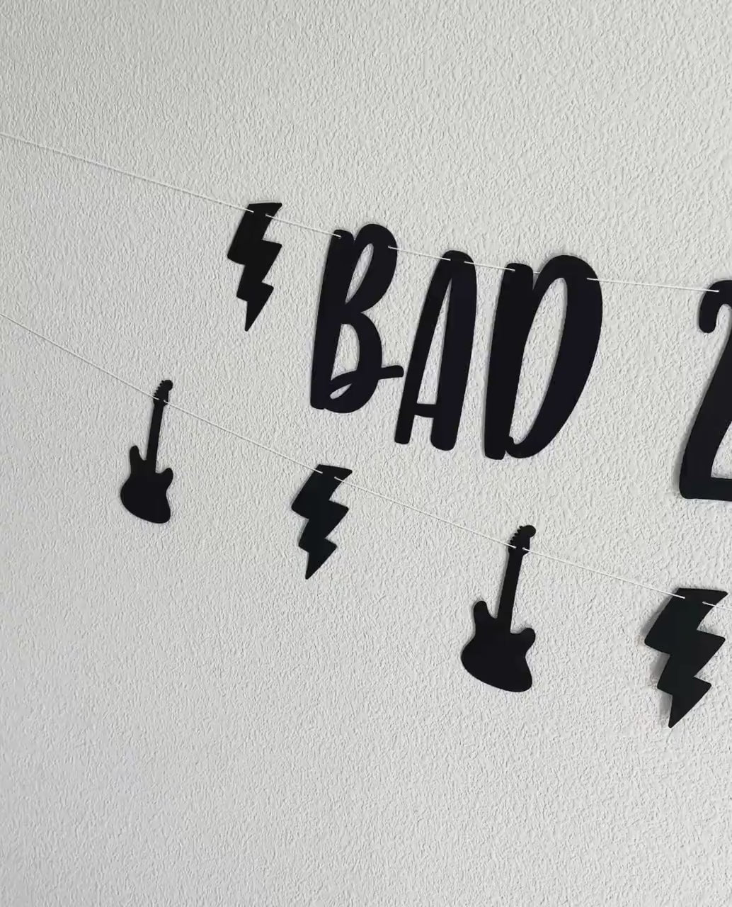 Bad 2 the Bone Banner, 2nd Birthday Party Decorations, 2nd Birthday Theme Ideas, Rock 2nd Birthday Party, Boys Second Birthday Party