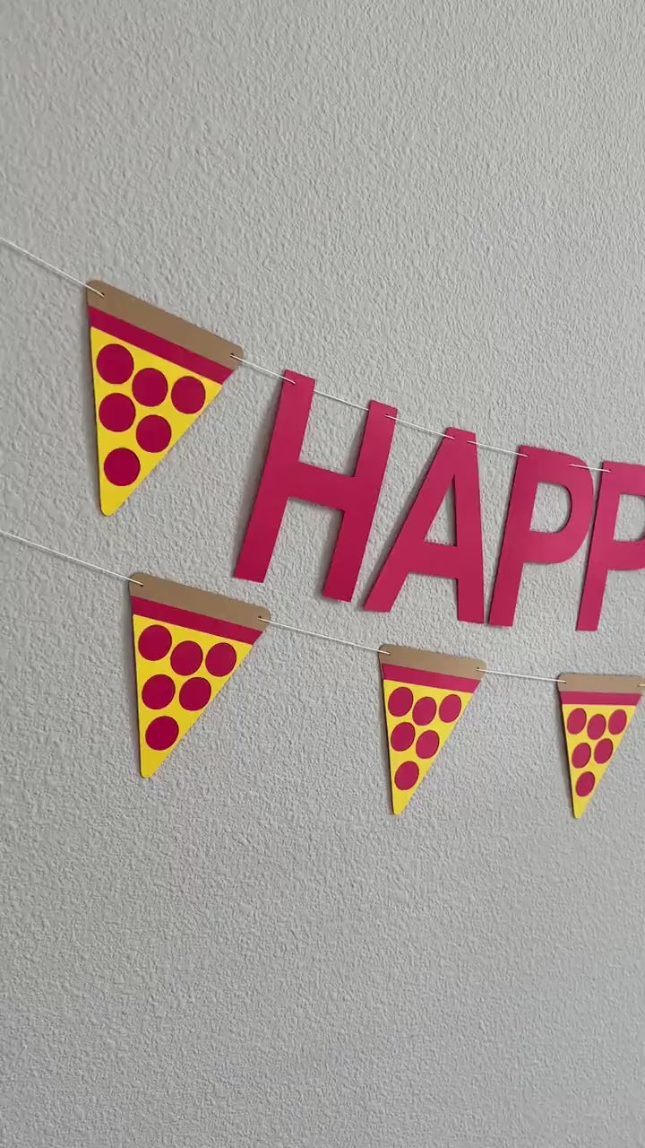 Pizza Birthday Banner, Pizza Party, Pizza Party Decorations, Pizza Decorations, Pizza Slice Decorations, Pizza Theme