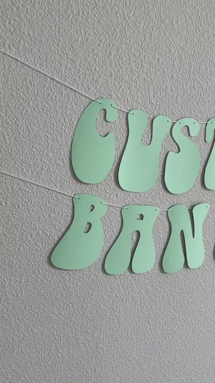 Custom Mint Banner, Mint Party, Mint Decorations, Mint Birthday Decorations, Custom Banner, Custom Retro Banner, Retro Theme
