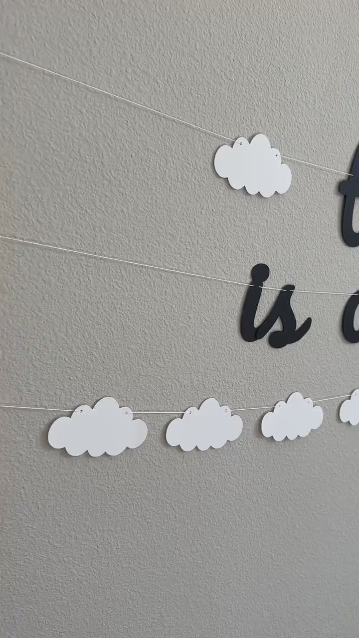 The Bride Is On Cloud 9, The Bride Is On Cloud 9 Banner, Bachelorette Banner, Engagement Banner, Engagement Party Decor