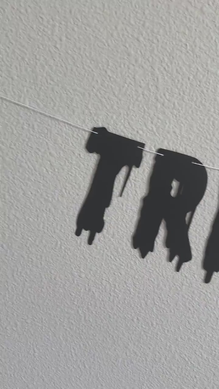 Trick Or Three, Trick Or Three Banner, Halloween Themed 3rd Birthday, October 3rd Birthday Ideas, 3rd Birthday Party Decorations