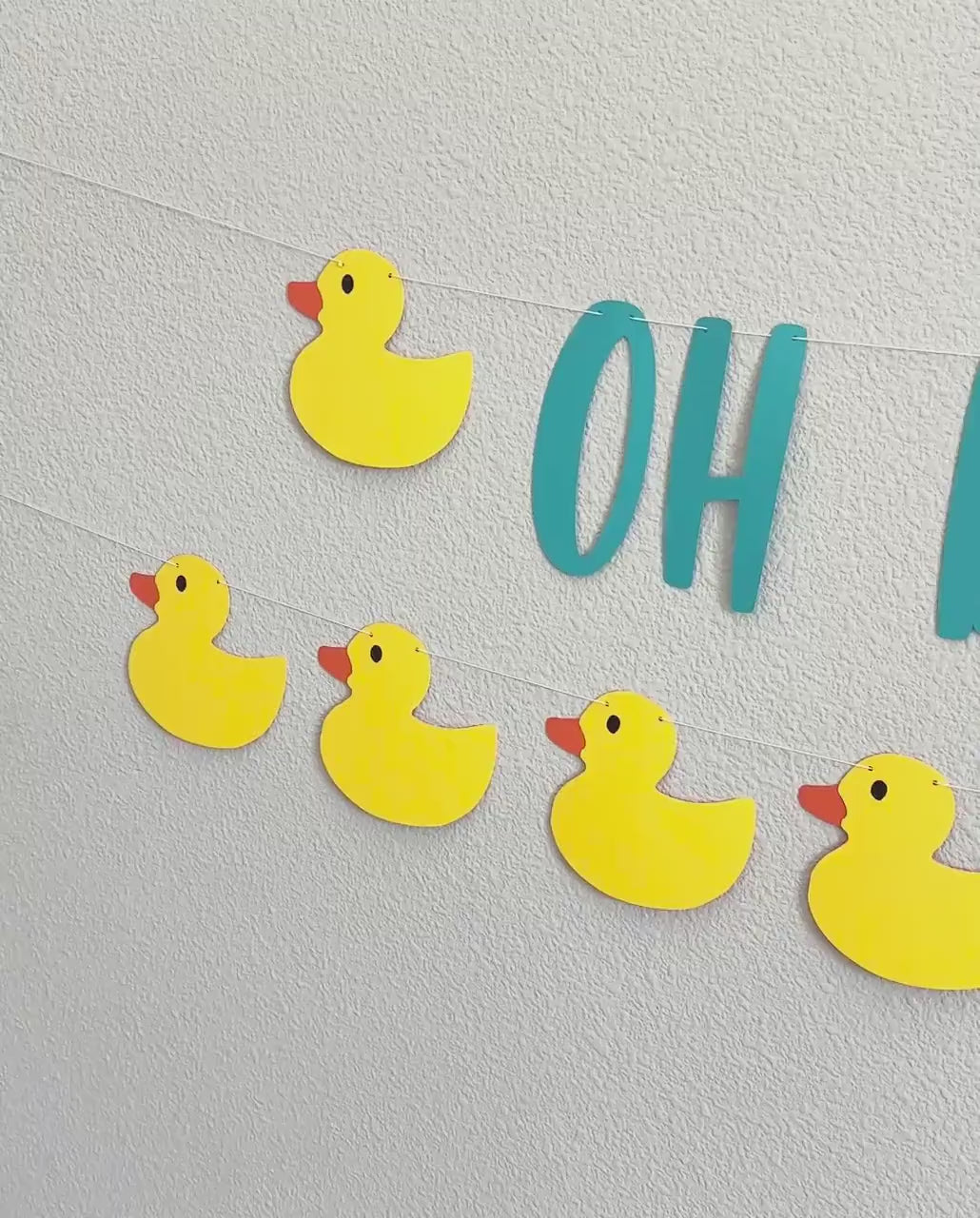 Oh Duck I&#39;m 3, Rubber Duck Themed 3rd Birthday Decorations, 3rd Birthday Party Ideas, Oh Duck Birthday, Duck Birthday Banner