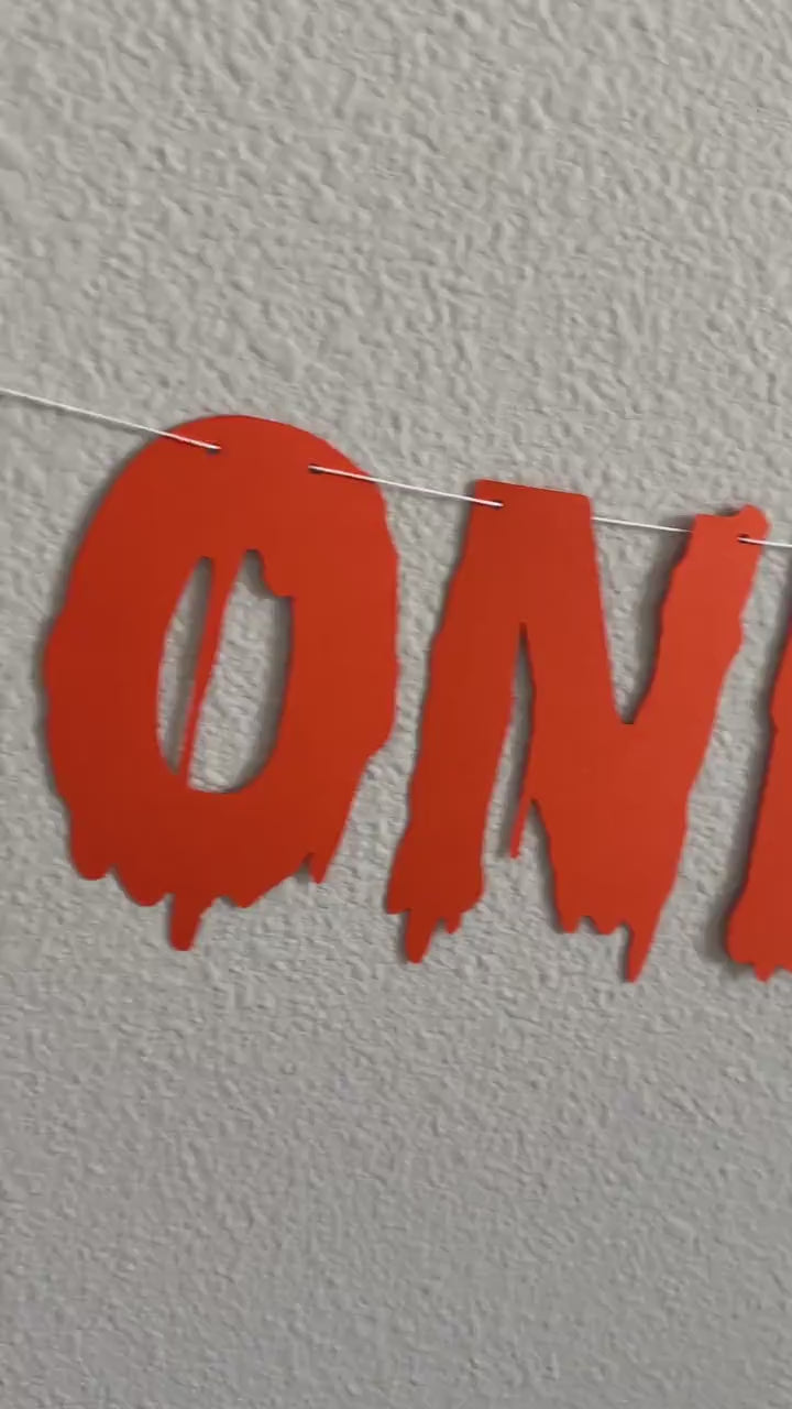 One Spooky Dude, Halloween Themed 1st Birthday Banner, October 1st Birthday Decorations, Spooky One, Boys 1st Birthday Theme Ideas