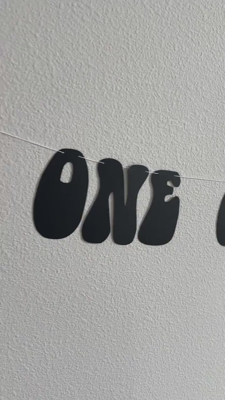 One Groovy Year, 1st Birthday Banner, 1st Birthday Decorations, Retro Themed 1st Birthday, 1st Birthday Party Decorations