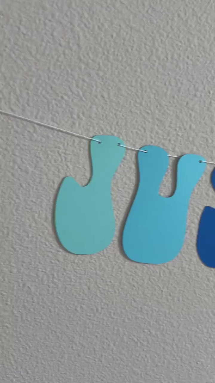 Just Married, Just Married Banner, Just Married Decorations, Just Married Sign, Something Blue Decorations, Retro Wedding Decoration Ideas