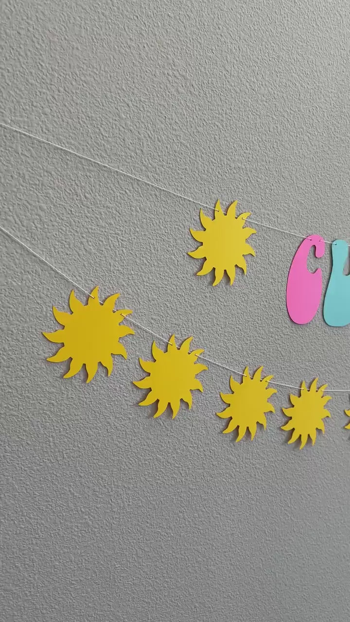 Custom Summer Banner, Summertime Party, Summer Decorations, Sunshine Decorations, Sun Decorations, Summer Kickoff Decorations