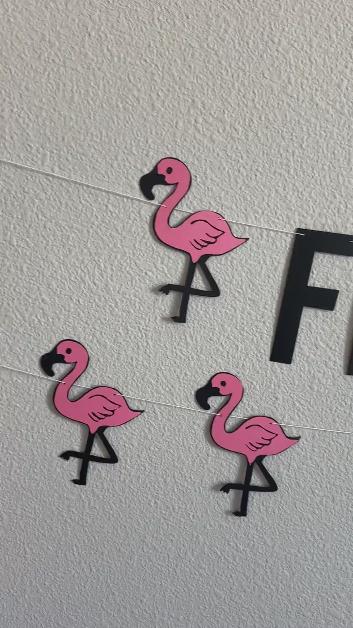 Flocking 30th, Flocking Birthday, Flamingo Banner, Flamingo Theme Banner, Flamingo Party, Flamingo Birthday Banner, 30th Birthday Party