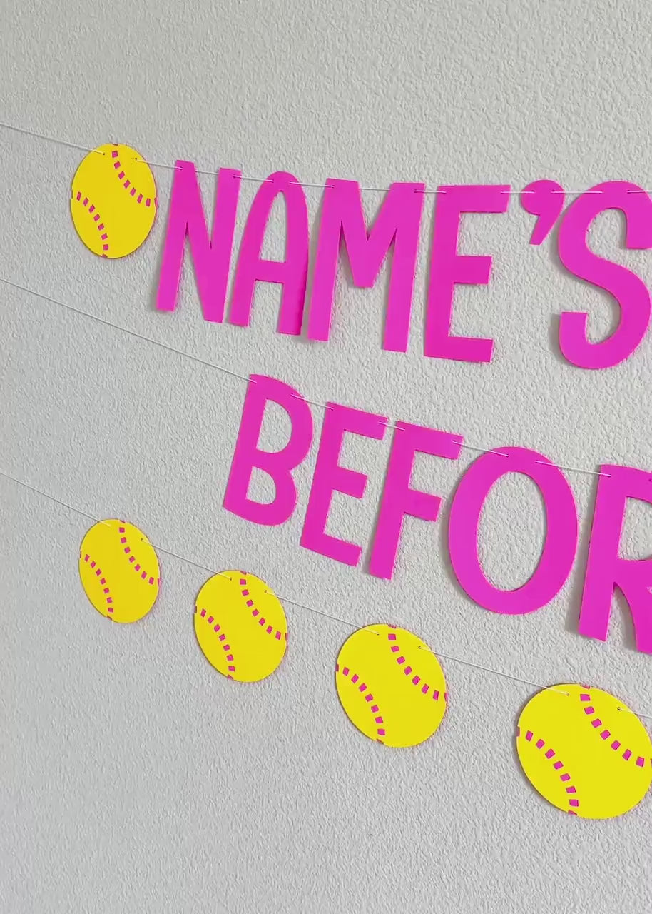 Last Swing Before The Ring, Softball Bachelorette, Softball Themed Bachelorette Party Decorations, Last Swing Before The Ring Banner