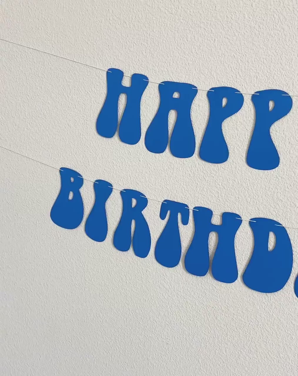 Happy 40th Birthday Name Banner, 40th Birthday Banner, 40th Birthday Celebration Decorations, Custom Birthday Banner, Royal Blue Party