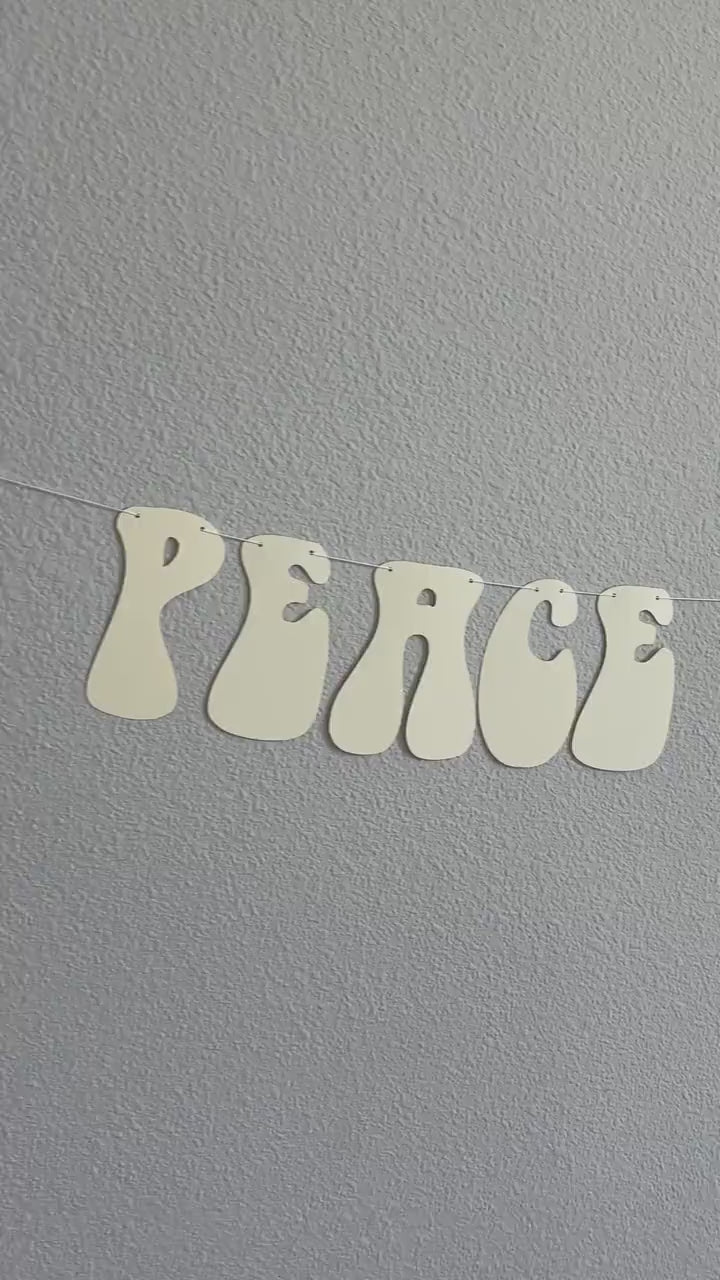 Peace Out Last Name, Retro Bridal Shower Banner, Retro Bachelorette Party Decorations, Peace Out Maiden Name