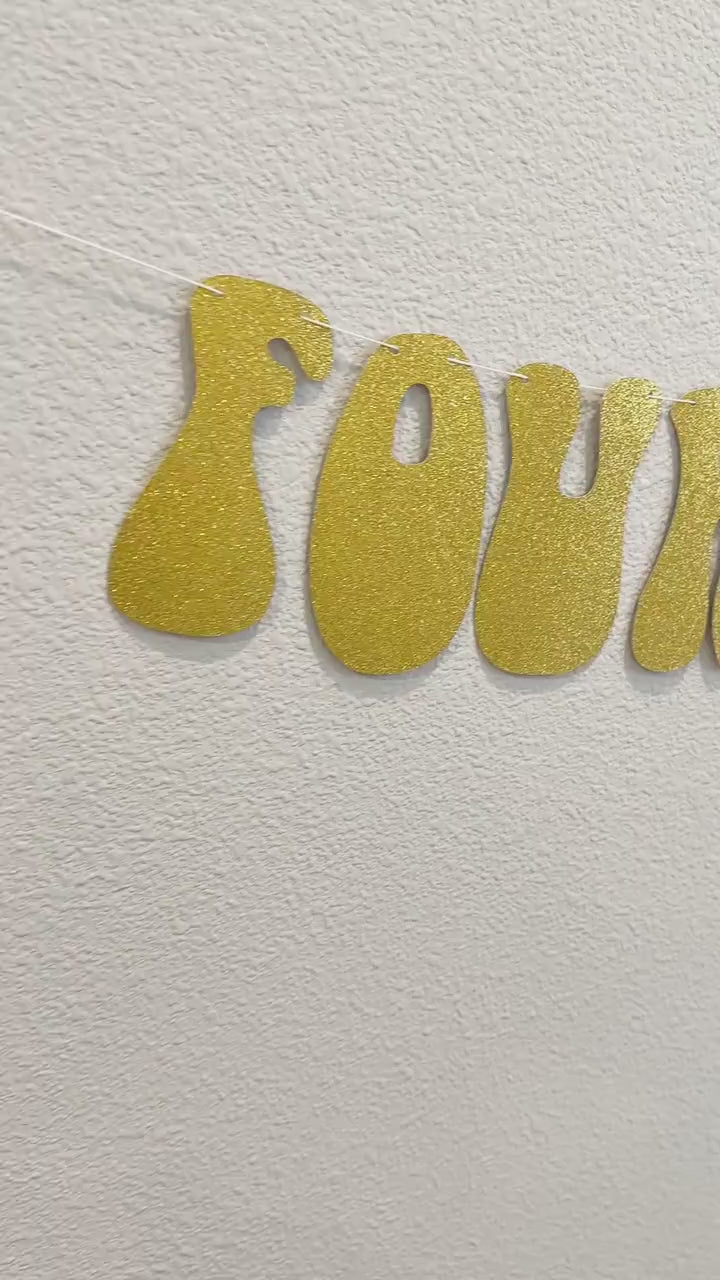 Four Ever Golden, Four Ever Golden, 4th Birthday, Fourth Birthday Decorations, Golden Birthday Party, Gold Decorations