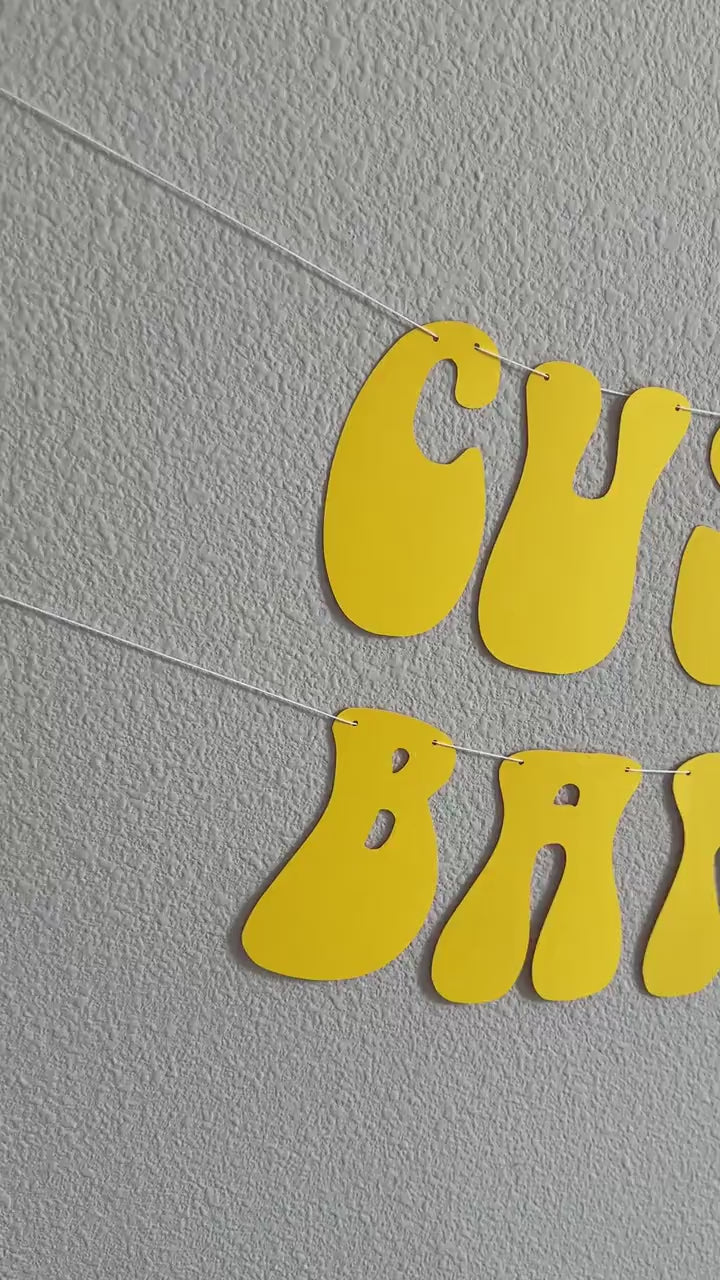 Custom Yellow Banner, Yellow Party, Yellow Decorations, Yellow Birthday Decorations, Custom Banner, Custom Retro Banner, Retro Theme
