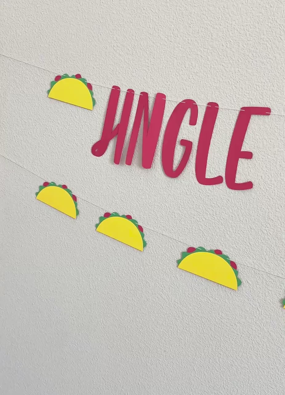 Jingle Bells & Taco Shells, Jingle Bells and Taco Shells Banner, Christmas Fiesta, Fiesta Themed Christmas, Christmas Taco Party Theme