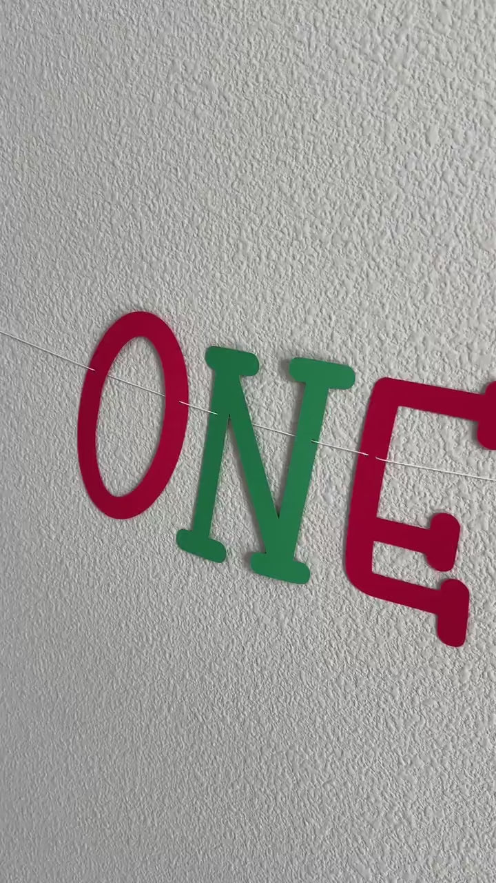 ONEderful, ONE derful Decorations, 1st Birthday Theme Ideas, Onederful Birthday Party Banner, Christmas Themed First BIrthday