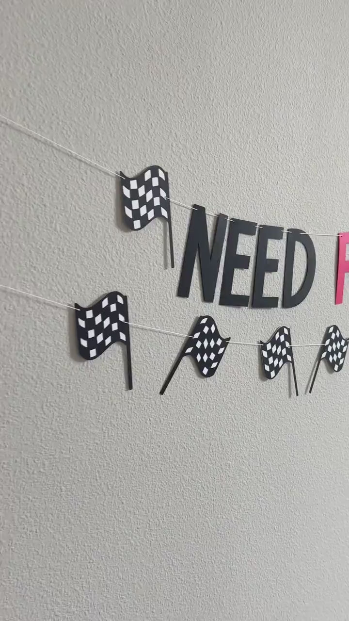 Need Four Speed, Need Four Speed Banner, Need For Speed, 4th Birthday, Fourth Birthday Party, Racecar Birthday