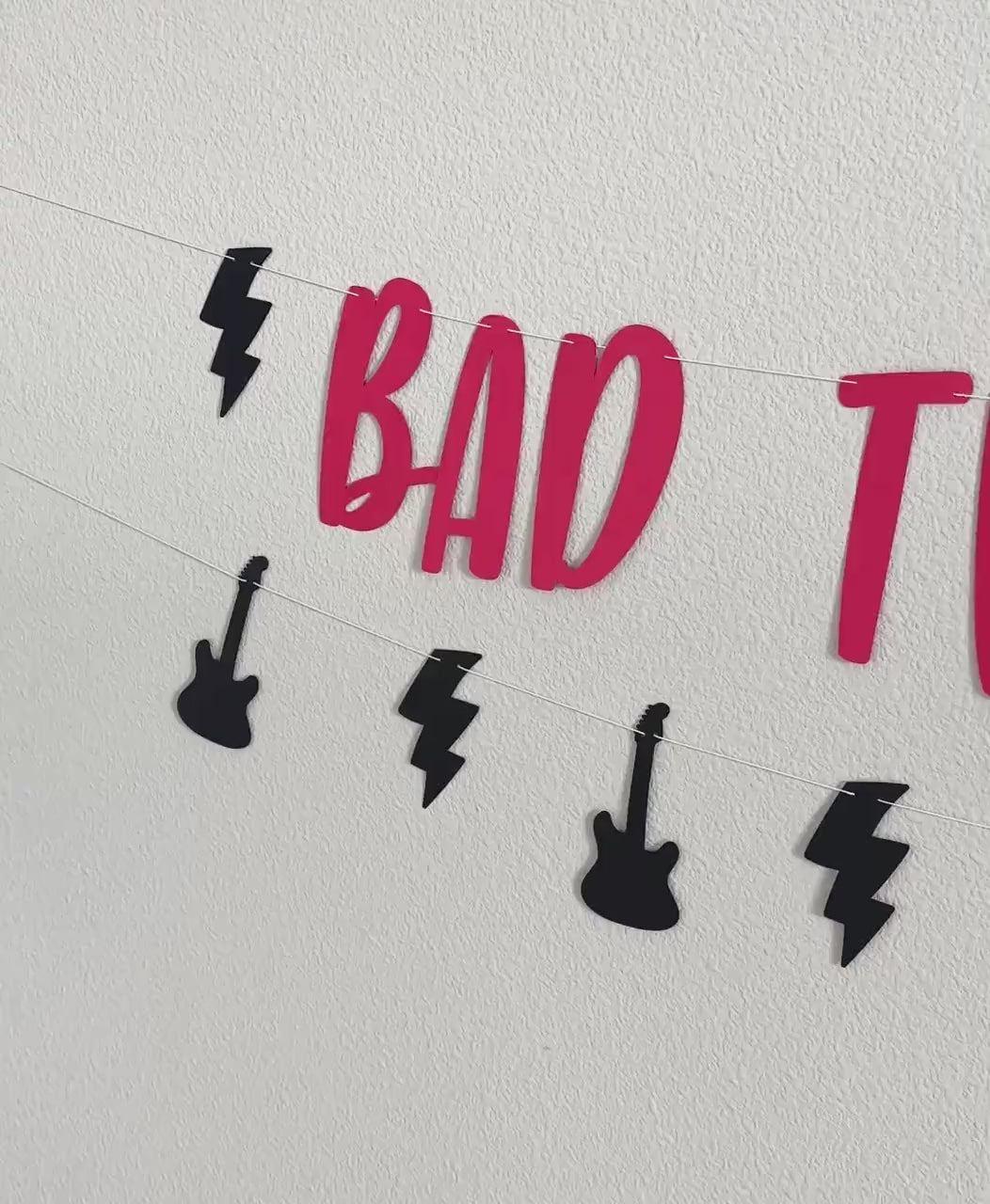 Bad Two the Bone Banner, 2nd Birthday Party Decorations, 2nd Birthday Theme Ideas, Rock 2nd Birthday Party, Boys Second Birthday Party