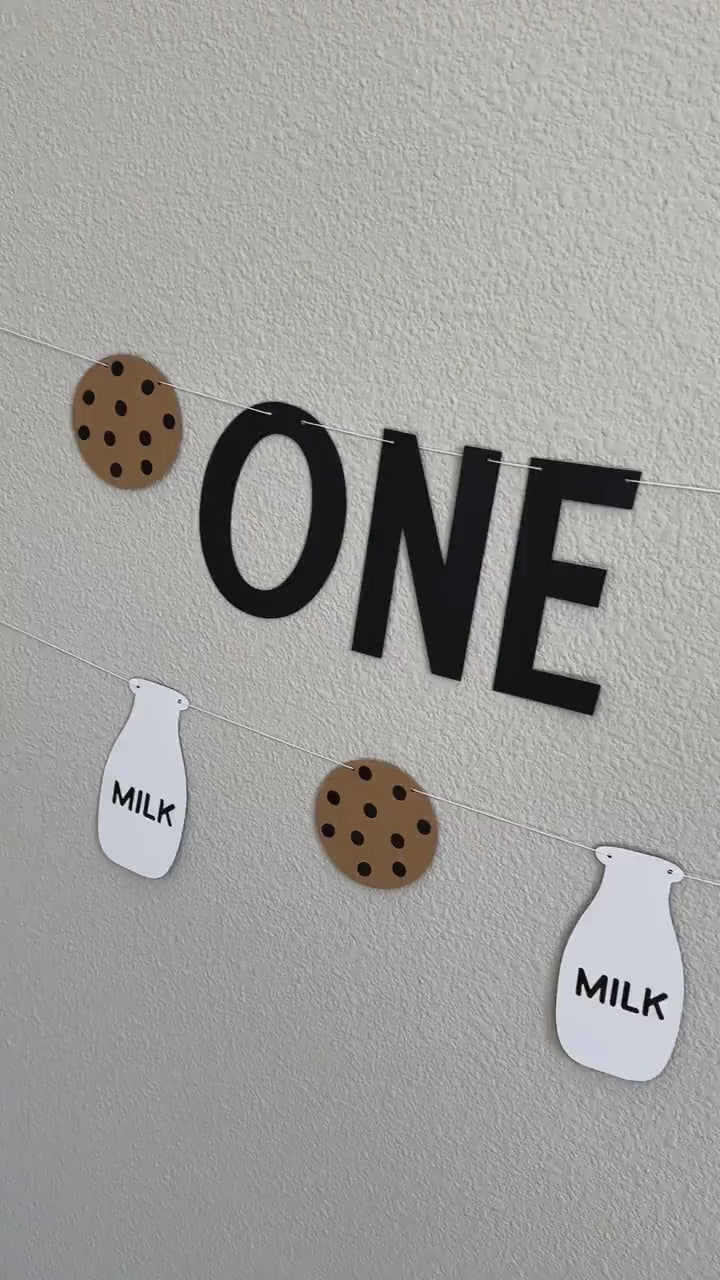 One Tough Cookie, One Tough Cookie Banner, One Tough Cookie Decorations, Milk and Cookies Theme, Get Well Banner, 1st Birthday Ideas
