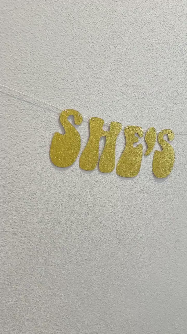 She&#39;s So Golden, She&#39;s So Golden Banner, Golden Birthday, Golden Birthday, Golden Birthday Decorations, Girls Golden Party