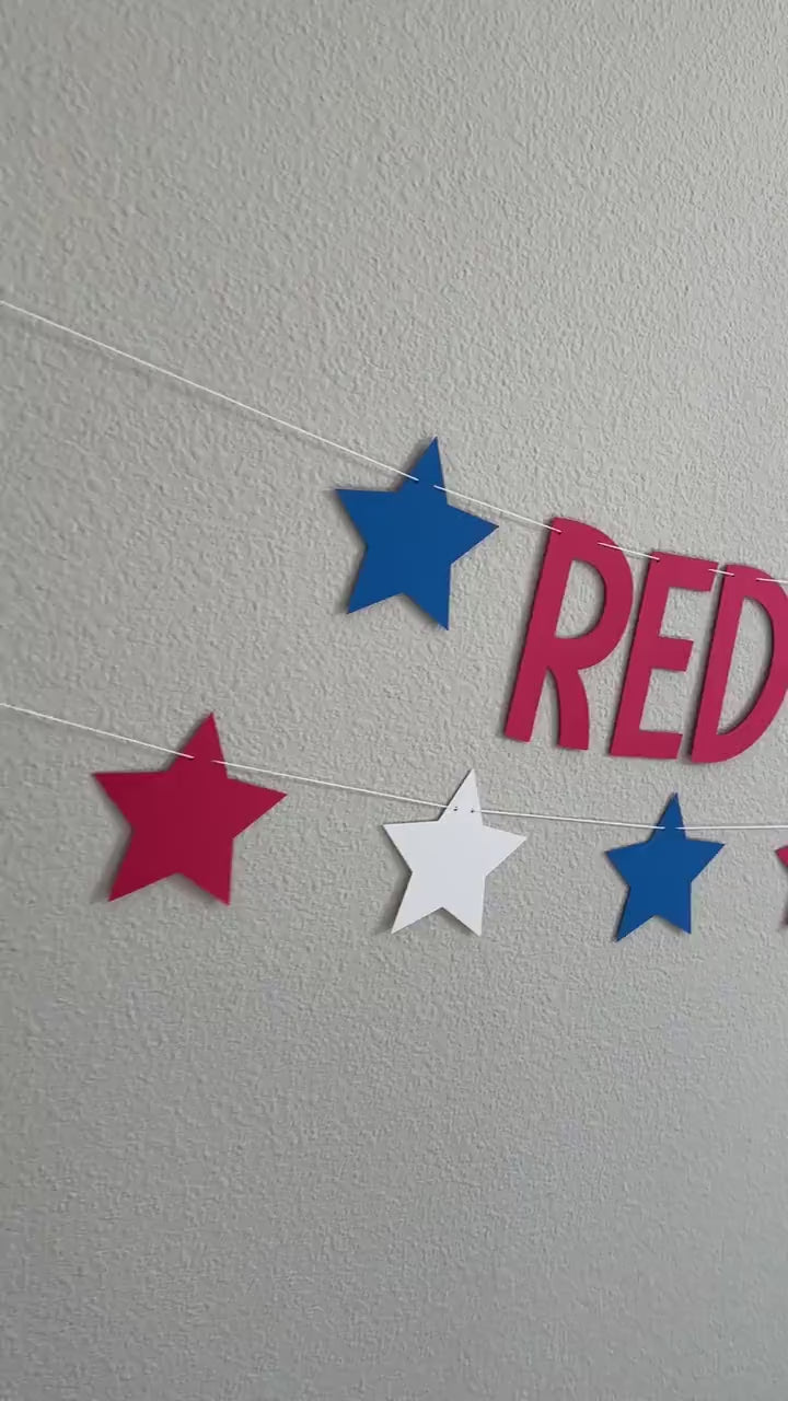 Red White & Two, Red White and Blue Banner, Custom 4th of July Banner, 2nd Birthday Party Theme Idea