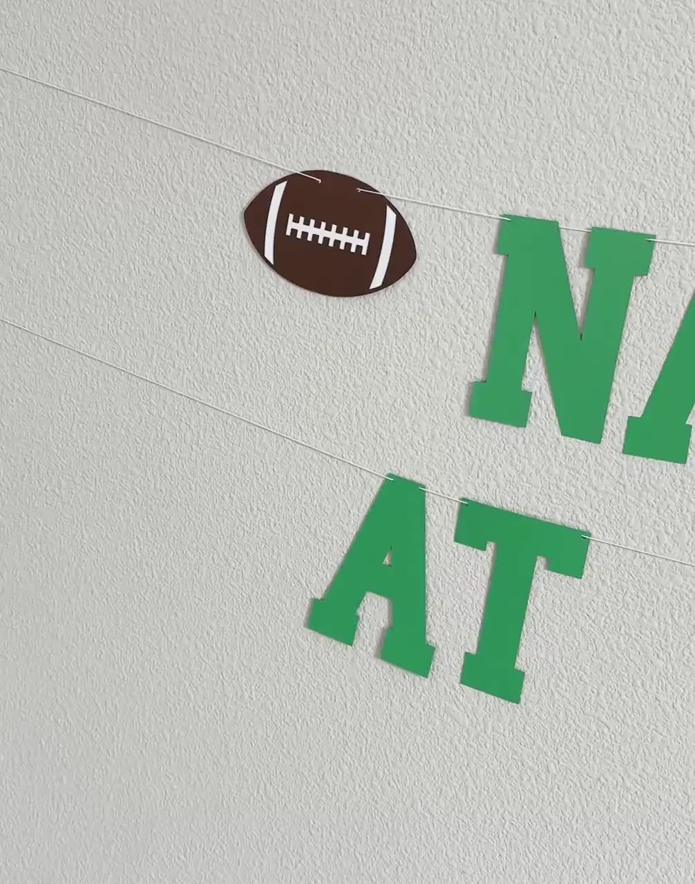 Name Is At The 40, 40th Birthday Decorations, Football Themed Birthday Banner, 40th Birthday Party Ideas, Men&#39;s 40th Birthday Ideas