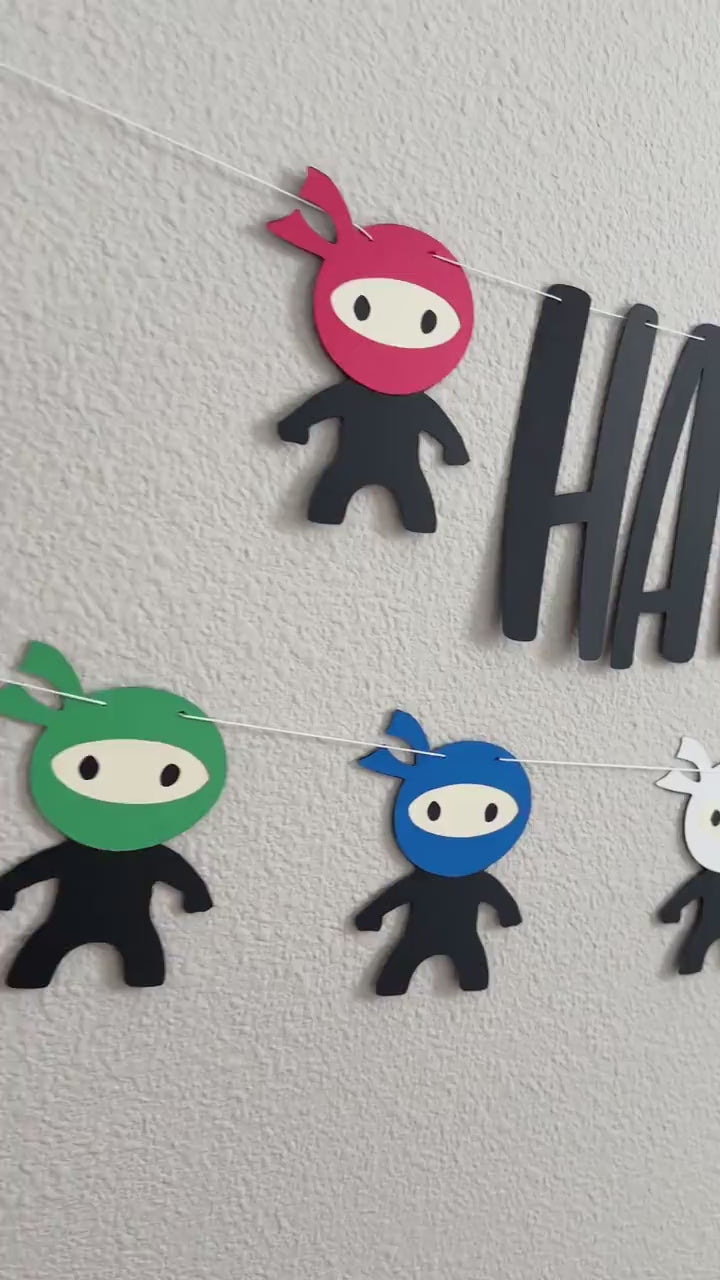 Ninja Birthday, Ninja Garland, Ninja Party Garland, Ninja Party Decorations, Ninja Decorations, Ninja Party Banner