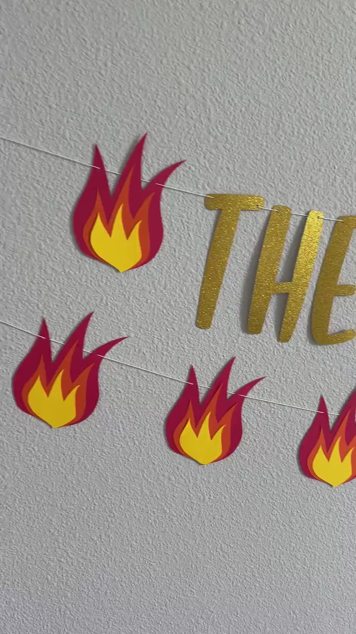 The Bride Is On Fire, Bridal Shower Decorations, Bachelorette Party Decorations, Fire Theme, Custom Is On Fire Banner