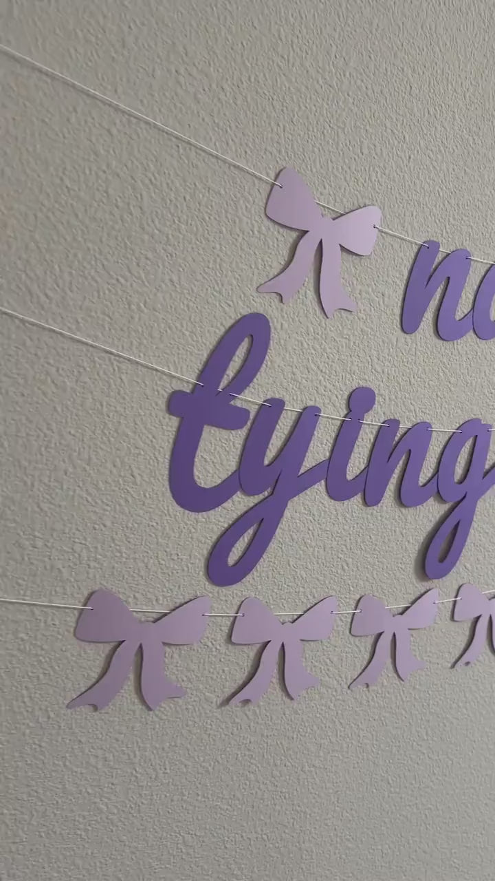 Name Is Tying The Knot Banner, Coquette Bachelorette, Coquette Bridal Shower, Bachelorette Ideas, Tying The Knot