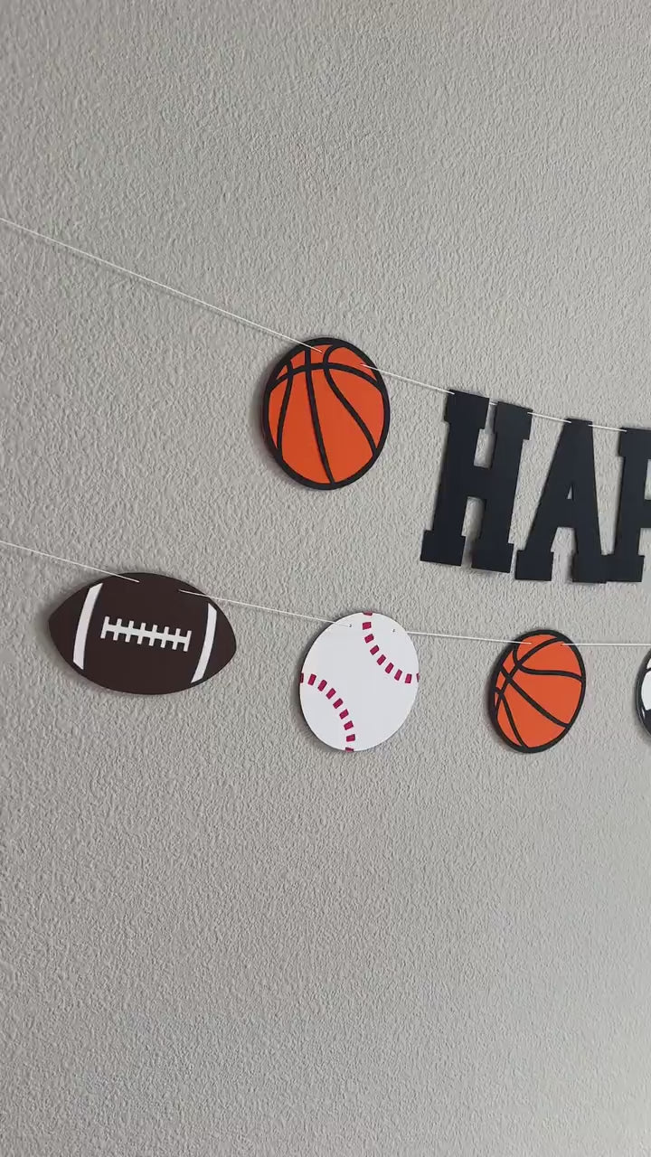 Sports Happy Birthday Banner, Sports Themed Decorations, Sports Birthday Decorations, Sports Birthday Party
