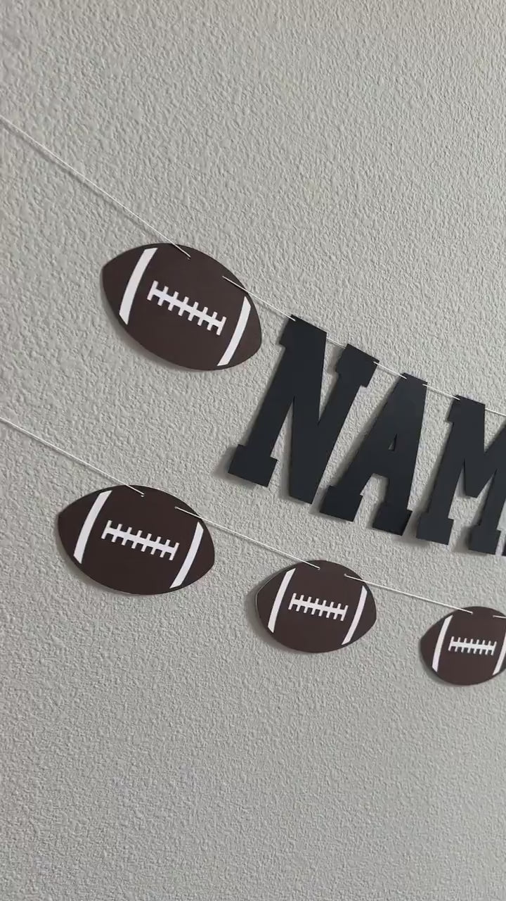 Name&#39;s Rookie Year, Name&#39;s Rookie Year Banner, Football 1st Birthday, Football First Birthday, Football Banner