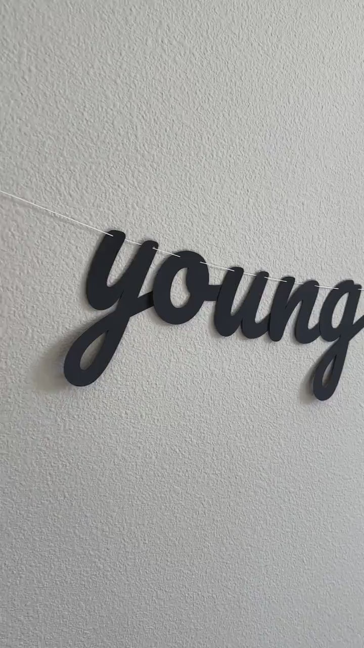 Young Wild & Three, Young Wild and Three Banner, 3rd Birthday Party, 3rd Birthday Banner, 3rd Birthday Party Decor