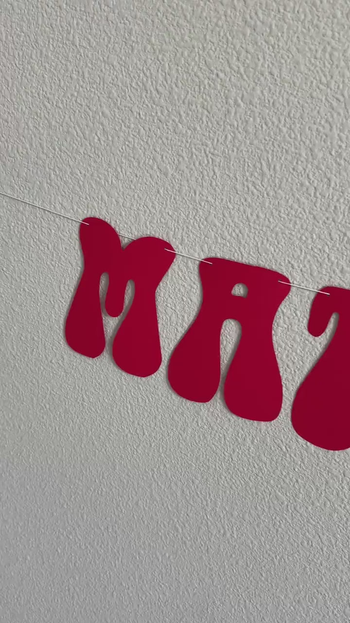 Match Made In Heaven, Wedding Banner, Wedding Decorations, Bridal Shower, Engagement Party Decorations, Red Match Made In Heaven