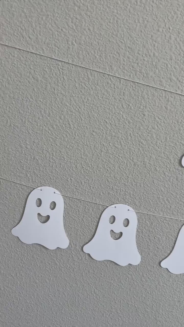 Custom Ghost Banner, Custom Halloween Banner, Ghost Banner, Ghost Garland, Halloween Decorations, Halloween Party, Ghost Decorations